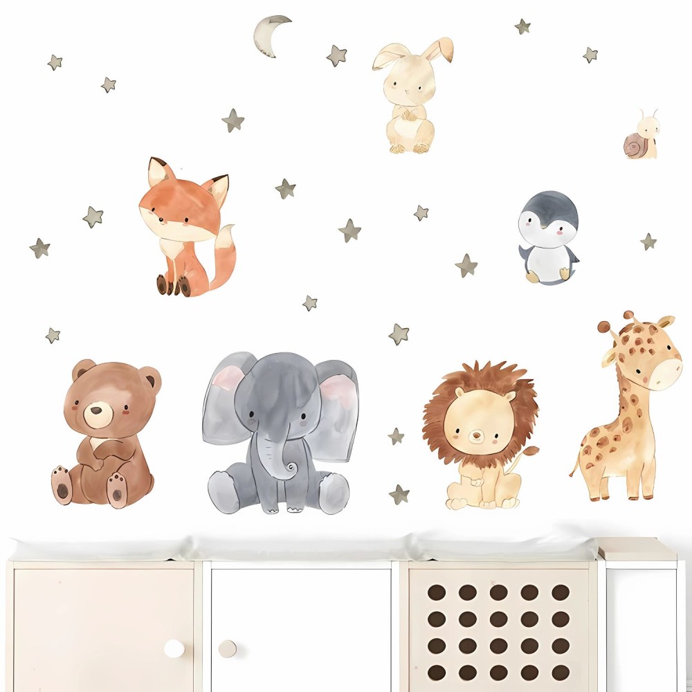 Wandsticker, Aquarell-Tierchen