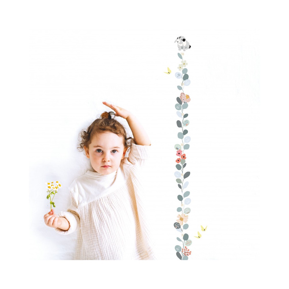 copy of Tresxics textile Wachstumstabelle Wandtattoo 150 cm mit 12 Pfeilen, Lama - Beige