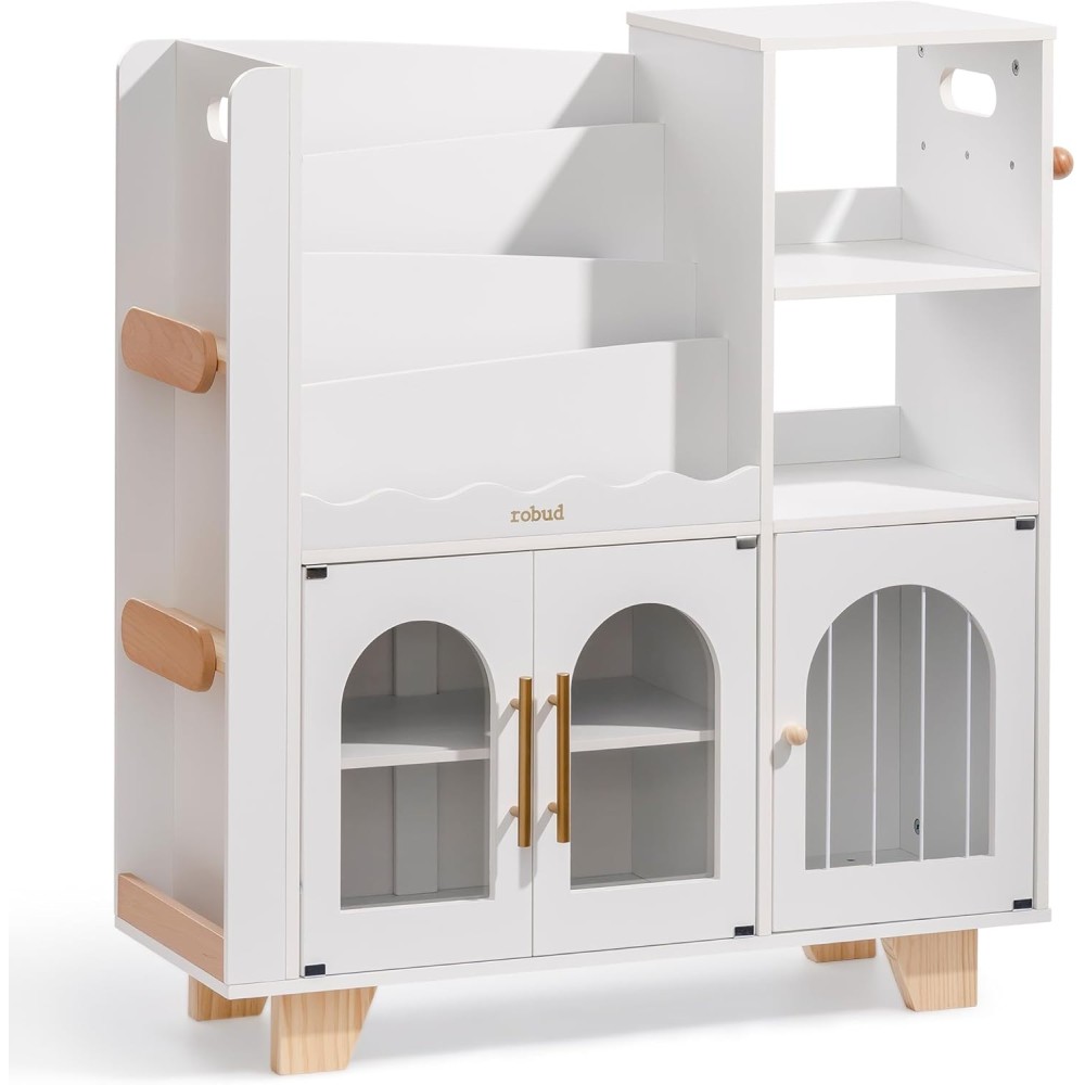 Aufbewahrungsregal/ Spielzeug-Regal au Holz, Grau