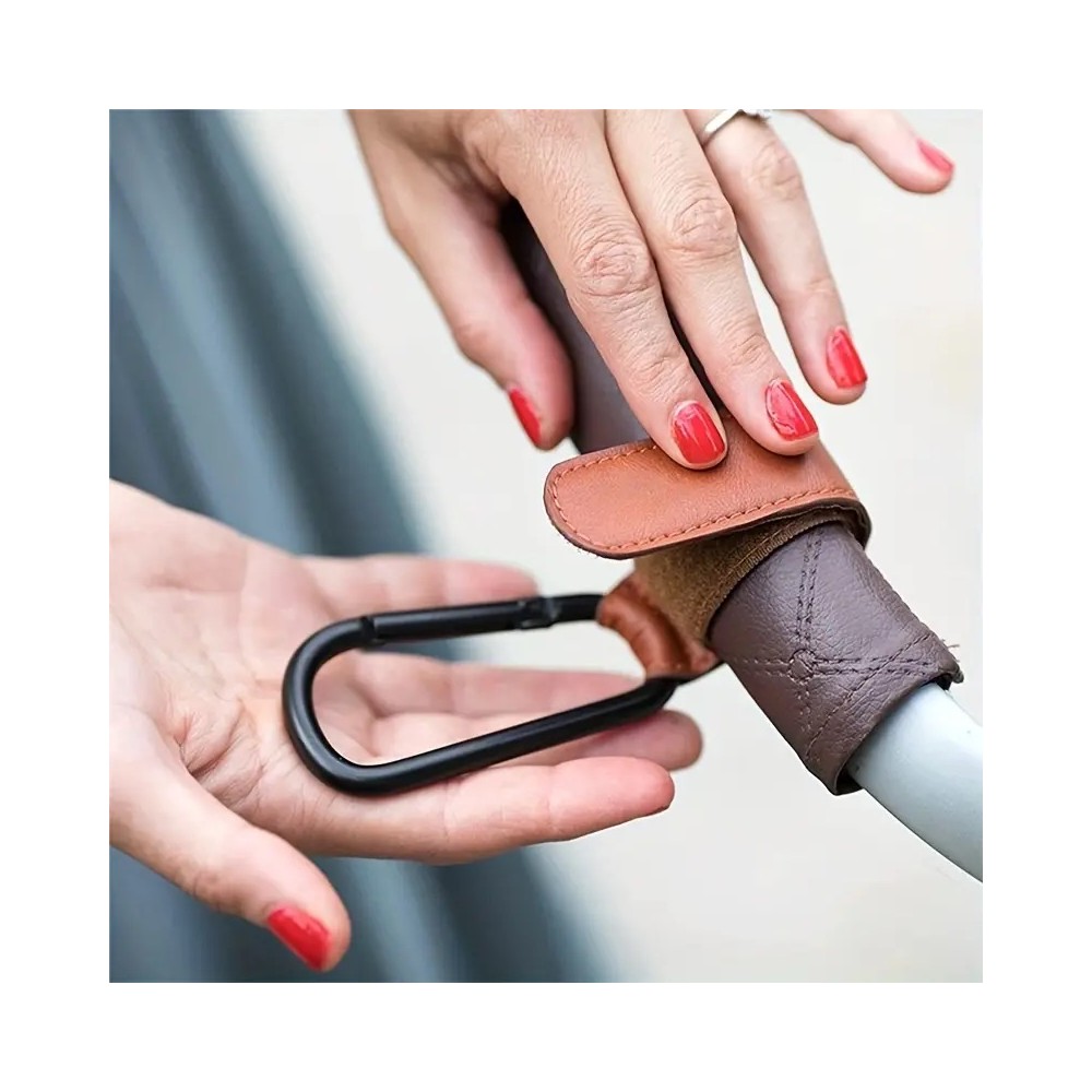 Kinderwagenhaken Karabiner, Rosa