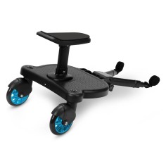 universelles Kinderwagen Mitfahrbrett mit abnehmbaren Sitz, blau