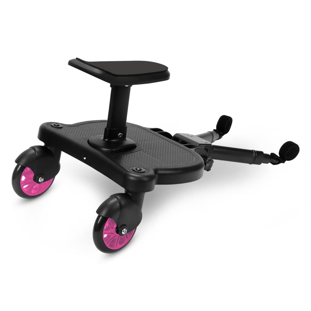 universelles Kinderwagen Mitfahrbrett mit abnehmbaren Sitz, rosa