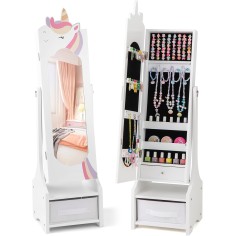 2-in-1 Kinderspiegel mit Schmuckschrank