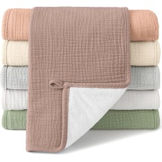 Moltontücher Baby Spucktücher Baby, 6er Pack