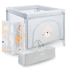 Laufgitter/ Laufstall + Spielmatte + Tasche, faltbar, Bär