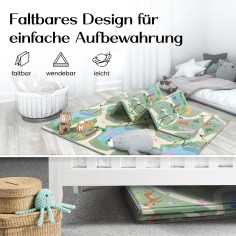 faltbare Spielmatte Zoo, 180 x 200 cm