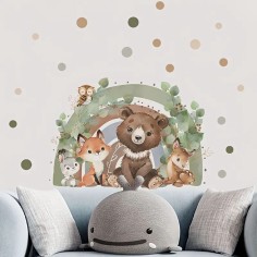 Wandsticker, Wald Regenbogen