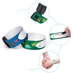 Infoband Set, 8 Stück, Blau/ Grün