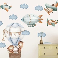 Wandsticker, Über den Wolken – Tierisch frei