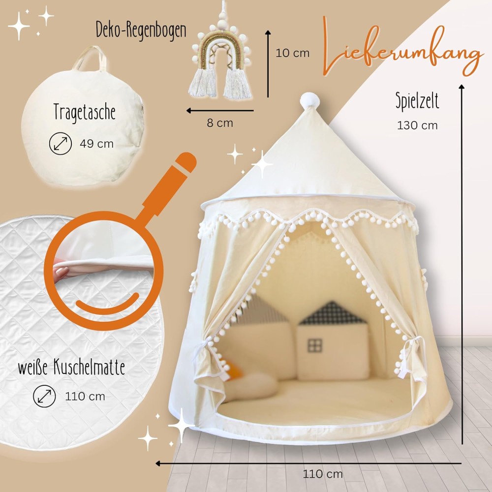 Lionherz of Spielhaus/ Spielzelt + Spielmatte, Beige