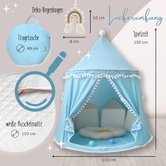 Lionherz of Spielhaus/ Spielzelt + Spielmatte, Blau