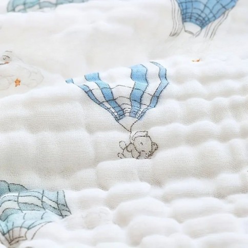 Sommerdecke aus Musselin Baumwolle, Heissluftballone