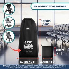 universelle Kinderwagen Reisetasche, Grau