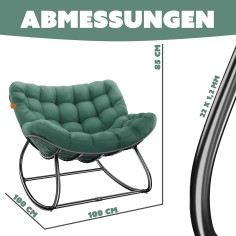 Schaukelstuhl/ Schaukelsessel, Tannengrün