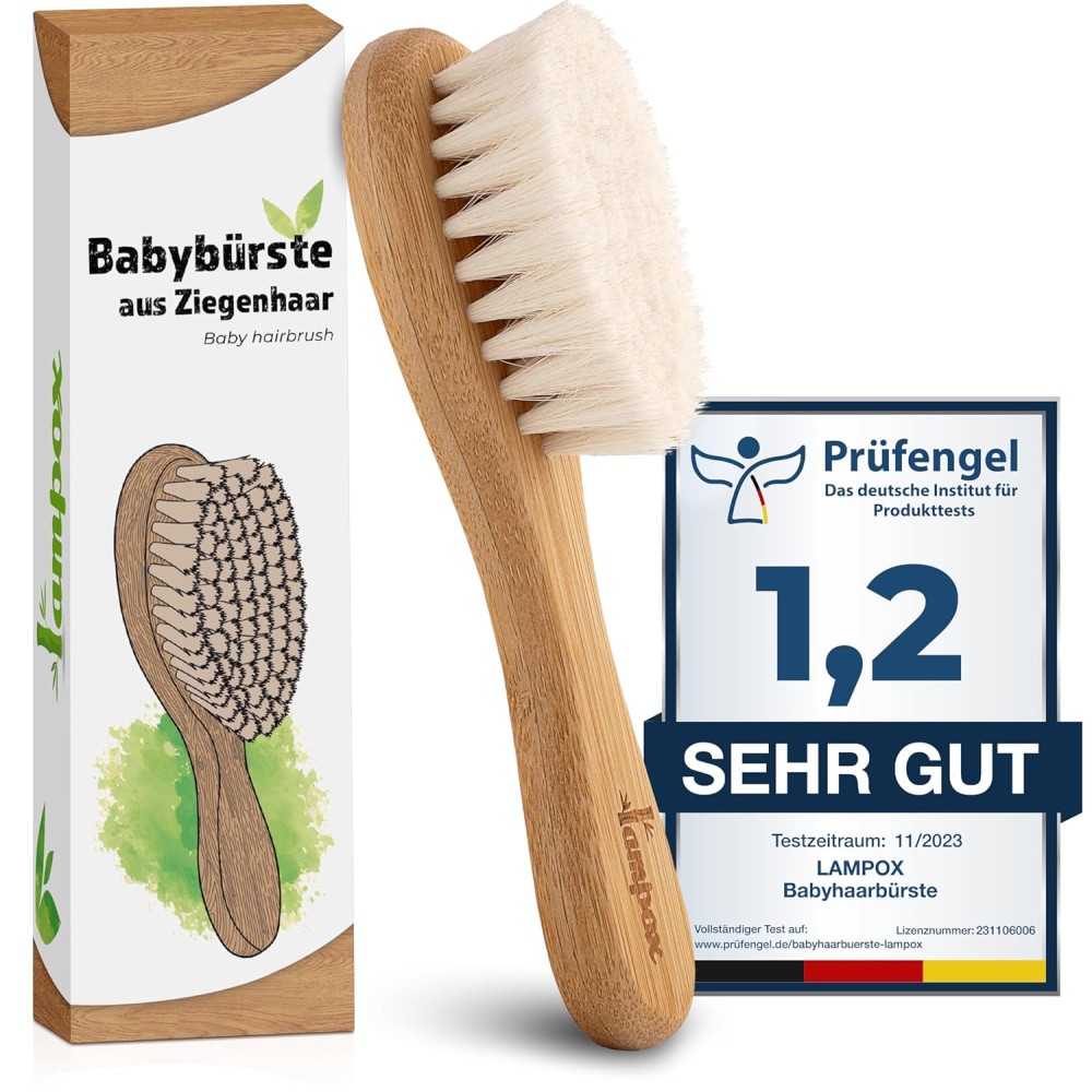 Babyhaarbürste mit weichen Ziegenhaaren