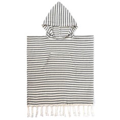 Kinder-Poncho gestreift mit Zotteln