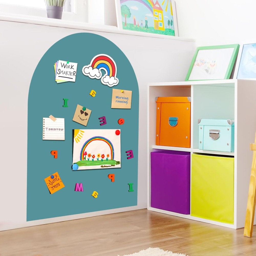 Tableau magnétique autocollant (incl. craies et chiffon d’essuyage)