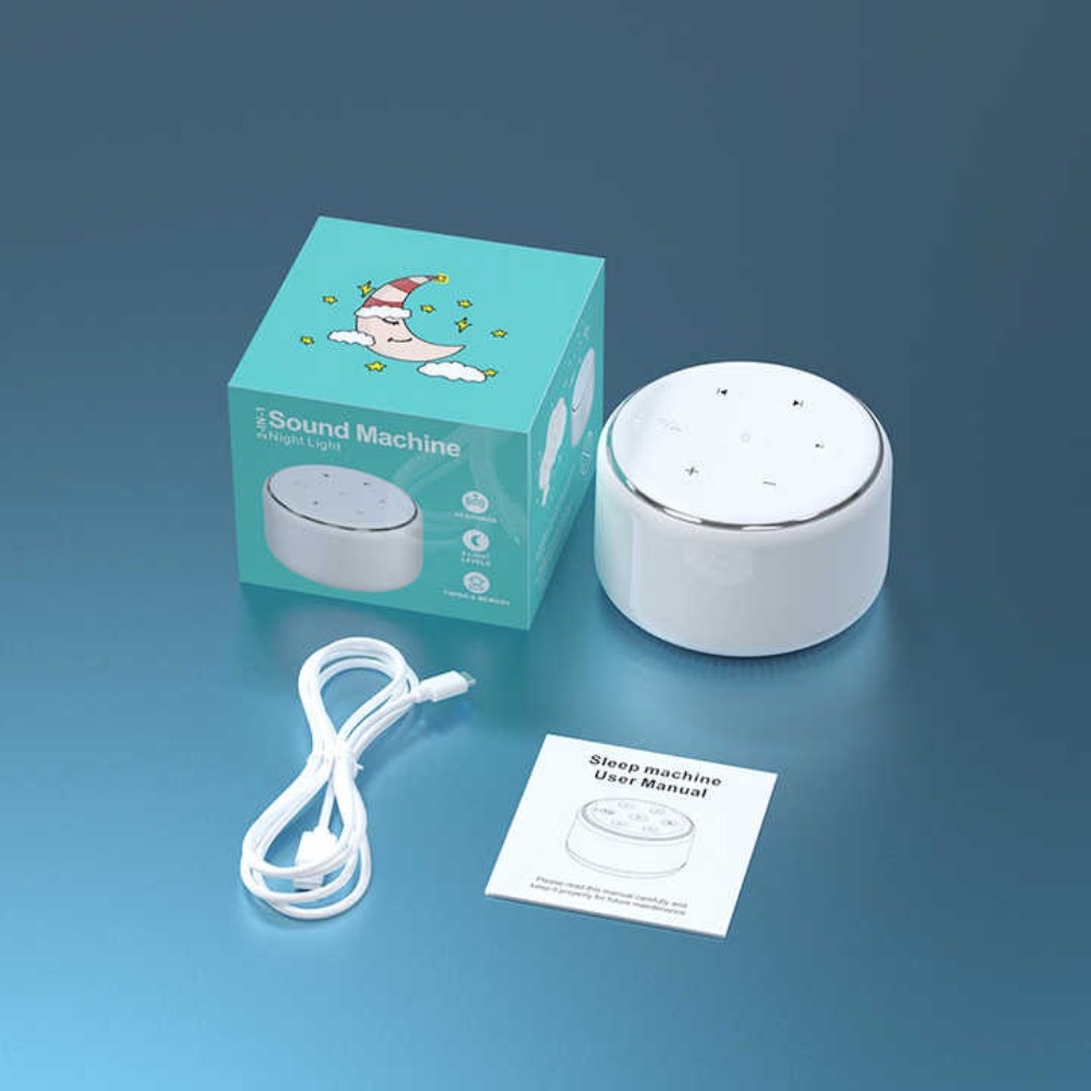 Boîte à musique apaisante avec bruit blanc et lumière RGB