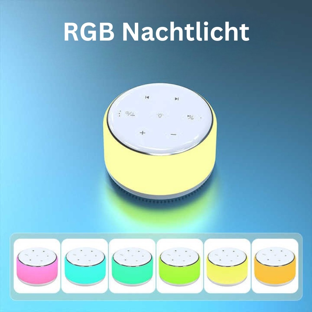 Boîte à musique apaisante avec bruit blanc et lumière RGB