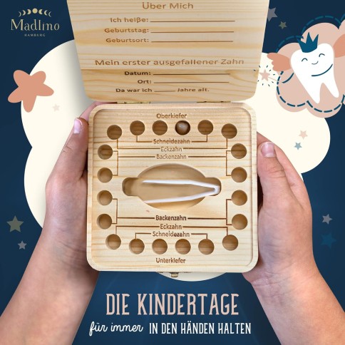 Madlino Milchzahnbox inkl. Zahnfeebrief & Lupe, Fee