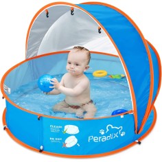 Peradix 4-in-1 Pop-Up Baby Planschbecken mit UV-Schutz, blau