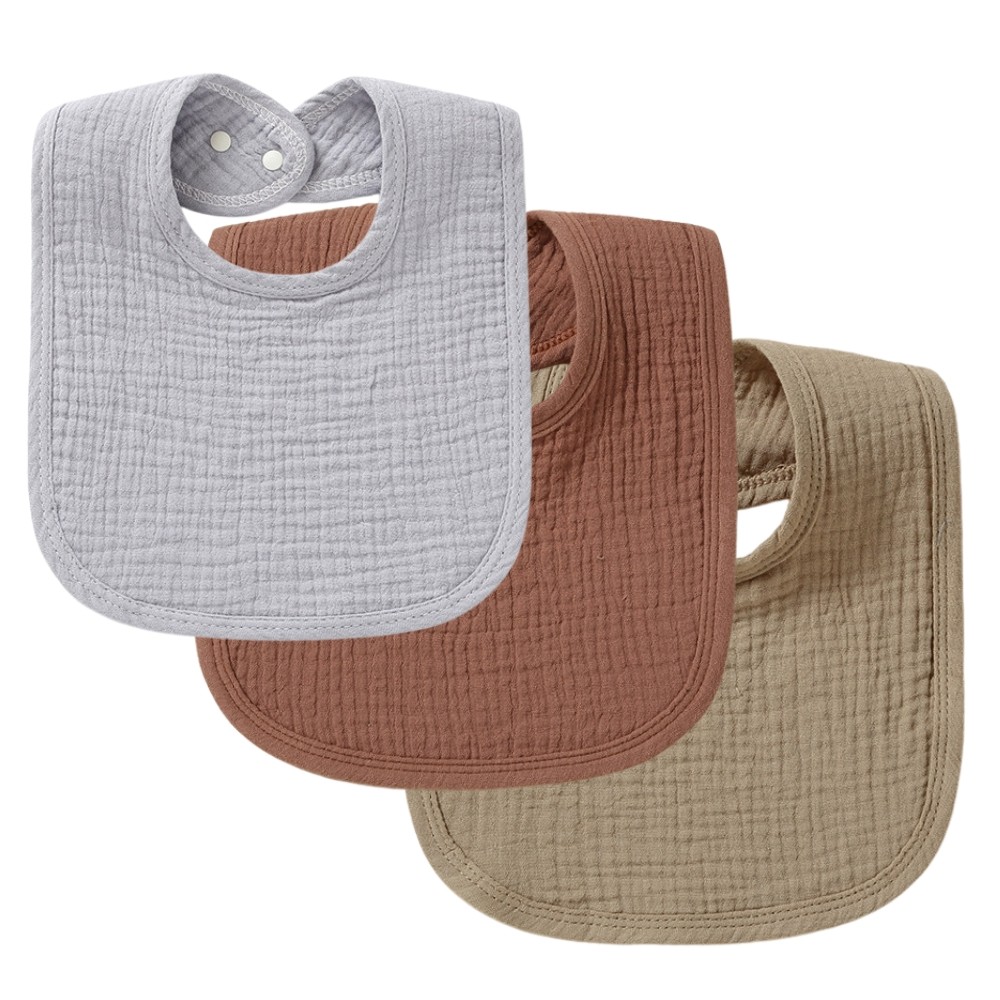 Bavoirs en mousseline (lot de 3)