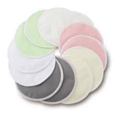 Coussinets d’allaitement lavables en bambou (12 pcs)