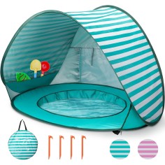 Baby Pop-Up Strandzelt mit Mini-Pool und UV-Schutz