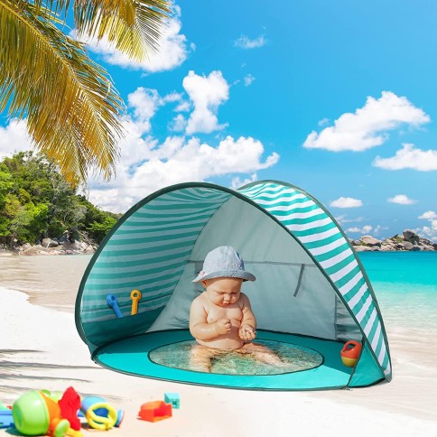 Baby Pop-Up Strandzelt mit Mini-Pool und UV-Schutz