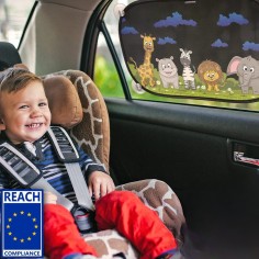 Auto Sonnenblenden, 2 Stück, lustige Tiere