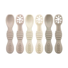 Silikon Babylöffel Set – 6 Stück weiche Lernlöffel