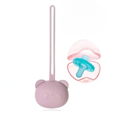 Silikon Schnullerbox Bär, Rosa