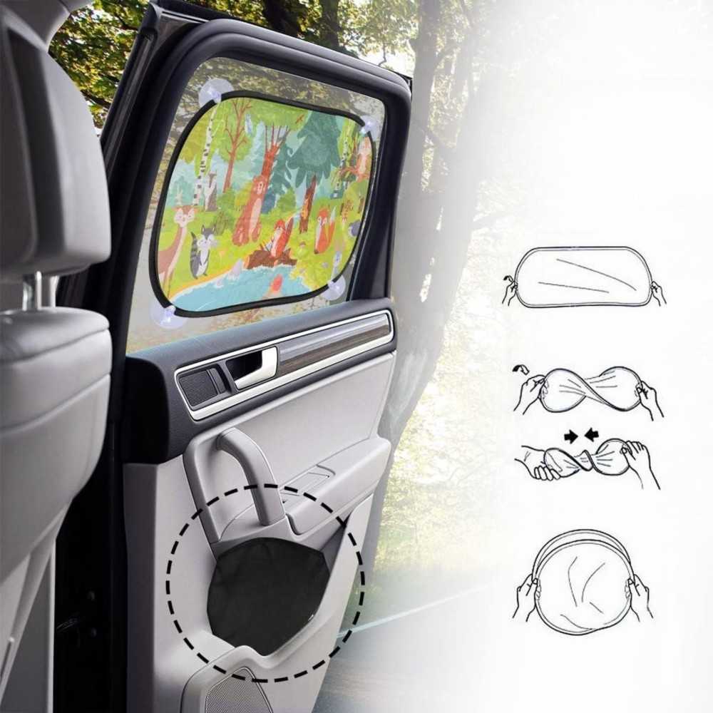 Auto Sonnenblenden, 2 Stück, Forest Friends