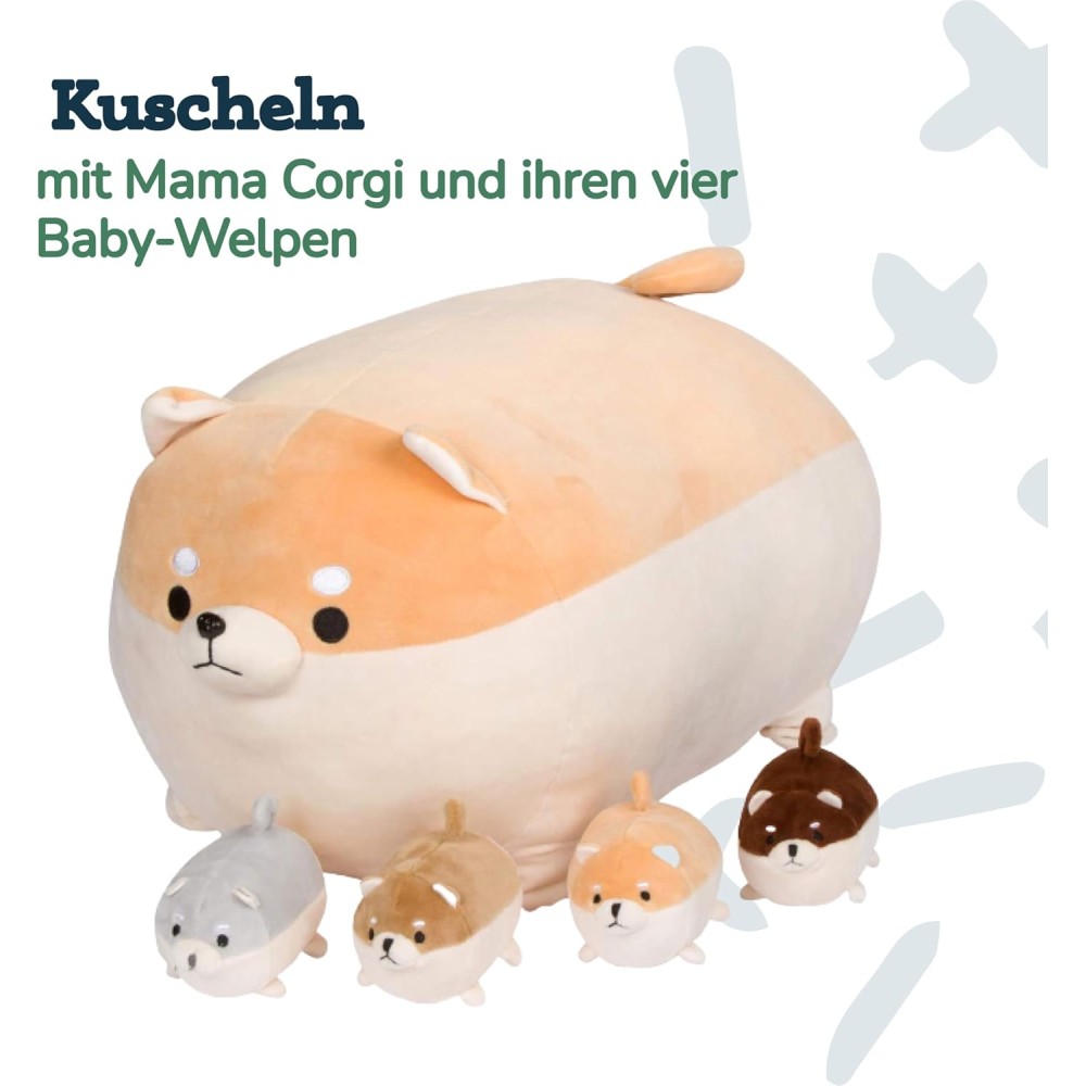 copy of Plüsch Mama Katze + 4 Kätzchen, Kawaii - 40 cm