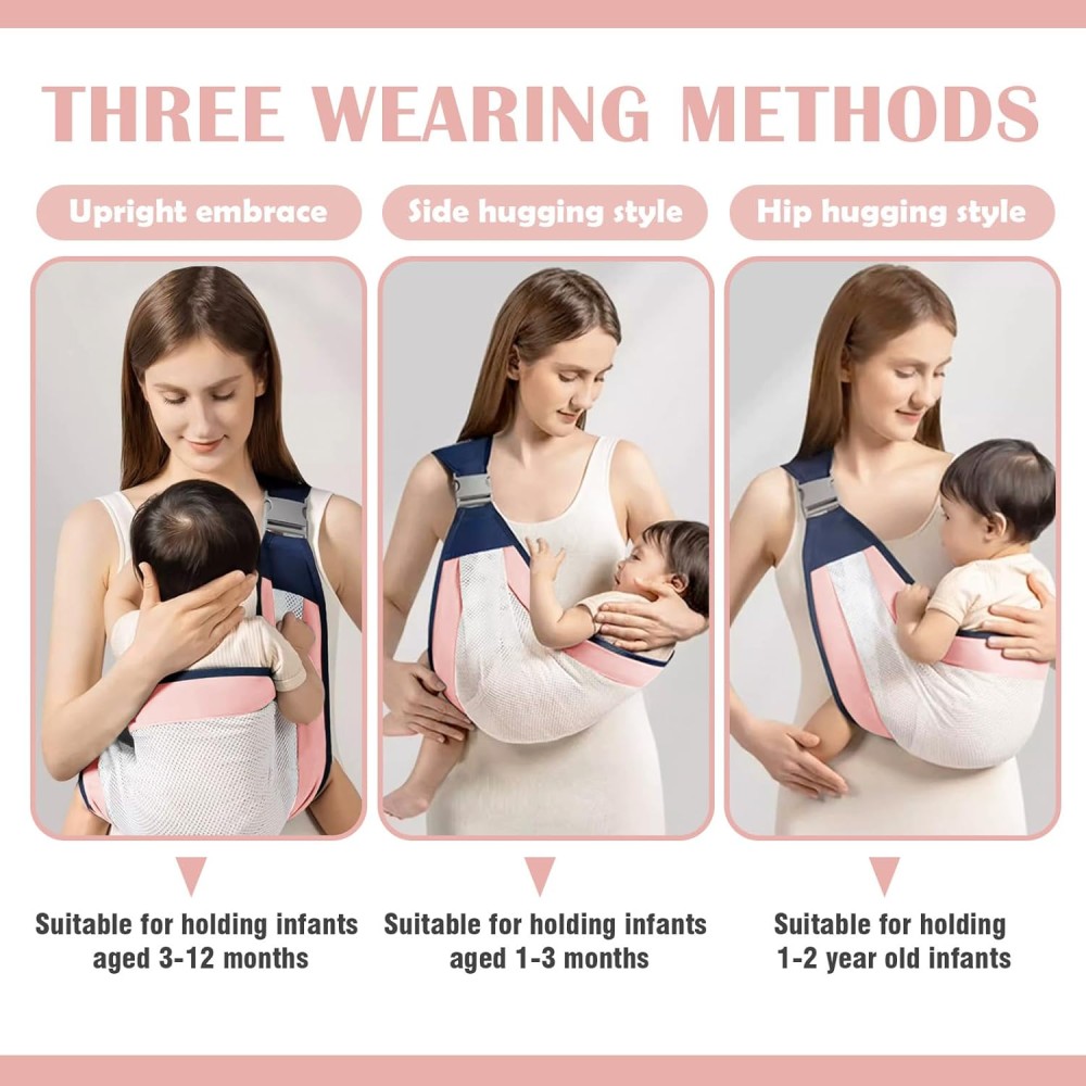 Babytrage Hüftsitz, Sommer Edition, Rose