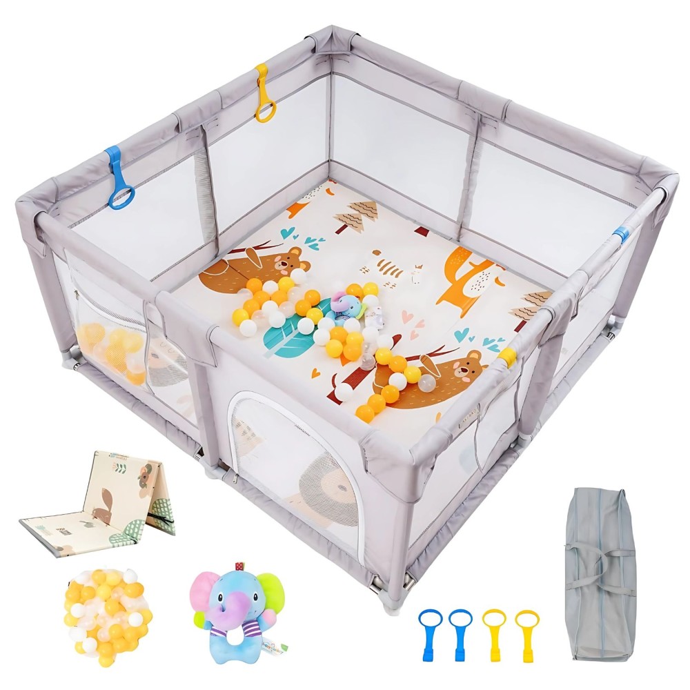 copy of Laufgitter/ Laufstall + Spielmatte + Spielzeug, 150 x 150 cm