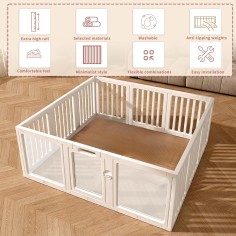 Transparenter Baby-Laufstall aus Acryl, 150 x 150 cm