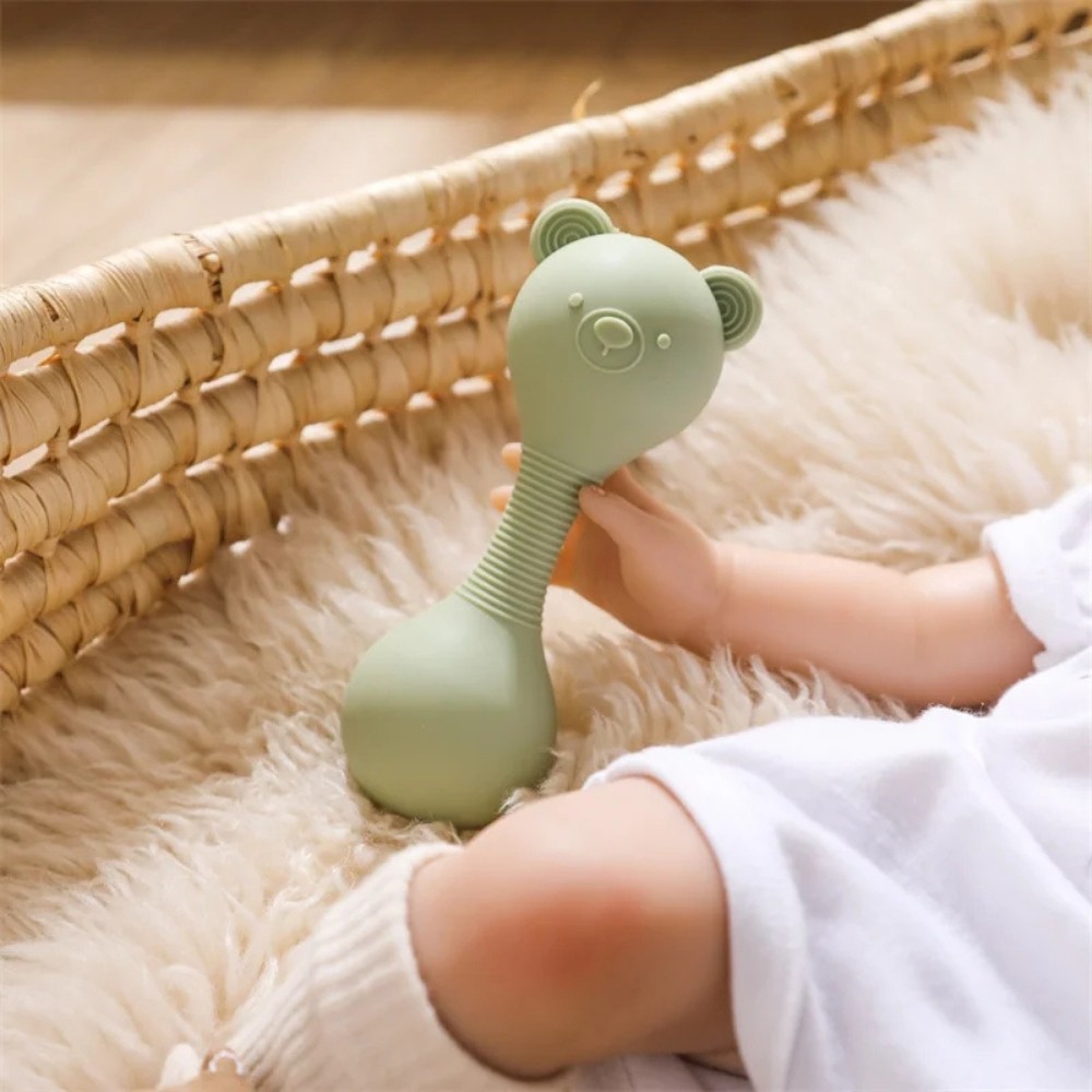 Hochet de sable en silicone pour bébé