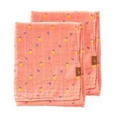 Einschlag- und Mulltuch (2er Pack), Summer Fruits