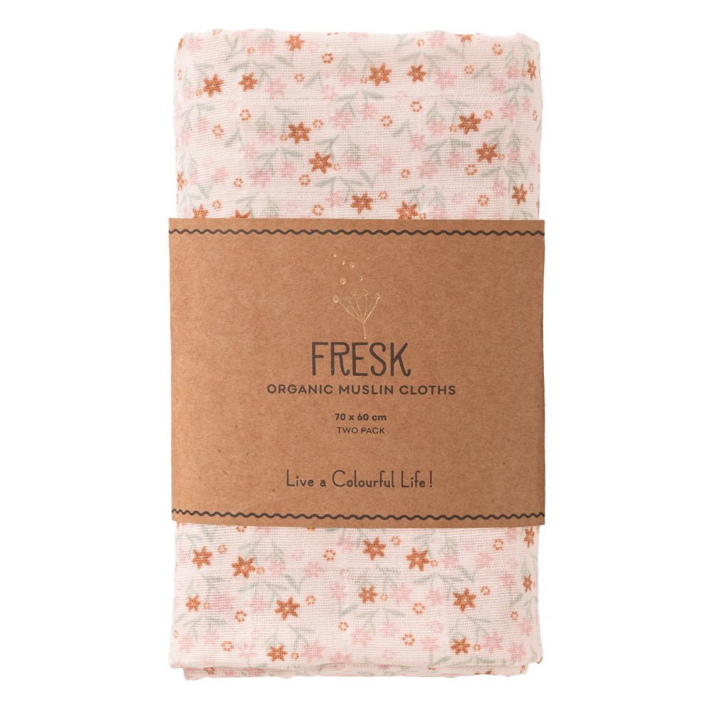 Einschlag- und Mulltuch (2er Pack), Garden Flowers