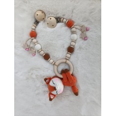 Kinderwagenkette, gehäkelt, Fuchs