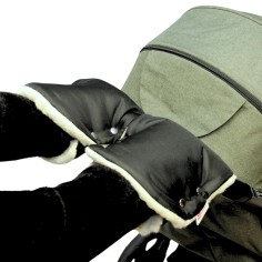 Kinderwagen Handwärmer/ Handschuhe, Wolle, Schwarz