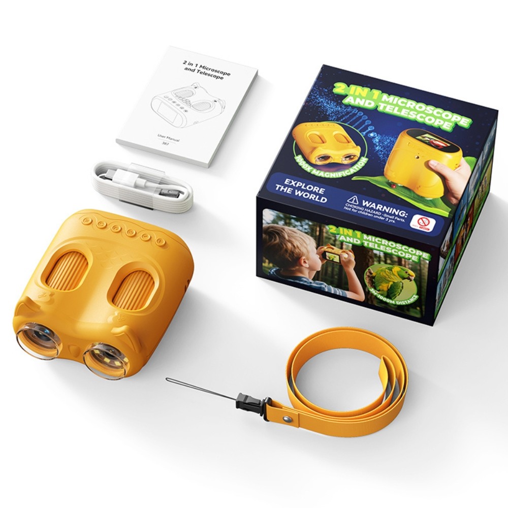 Télescope et microscope numériques 2-en-1 pour enfants