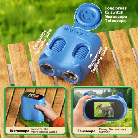 2-in-1 digitales Teleskop & Mikroskop für Kinder
