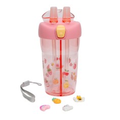 Doppel-Strohhalm-Flasche, Sparkling Fruits