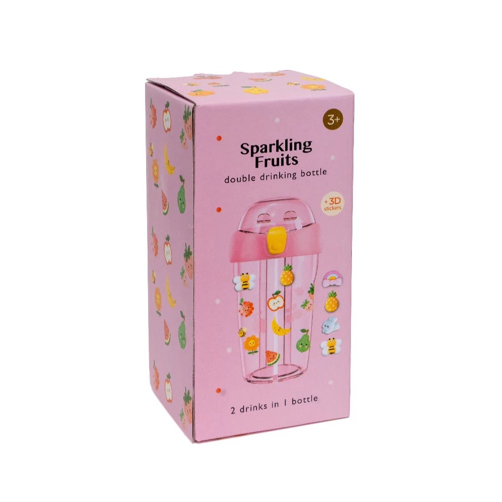 Doppel-Strohhalm-Flasche, Sparkling Fruits