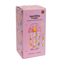 Doppel-Strohhalm-Flasche, Sparkling Fruits