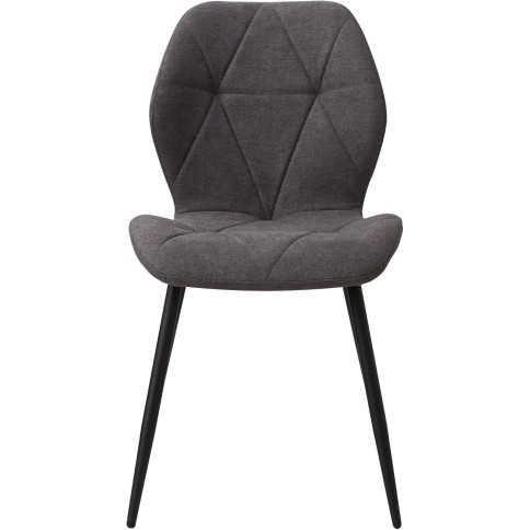 4er-Set Esszimmerstühle mit Stoffpolsterung und Metallbeinen, Grau