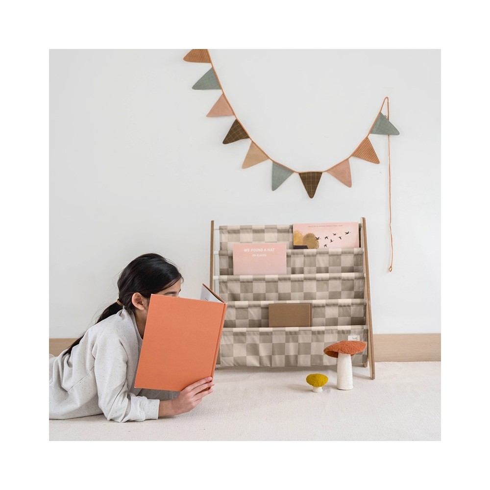 Bücherregal Checkerboard, Beige