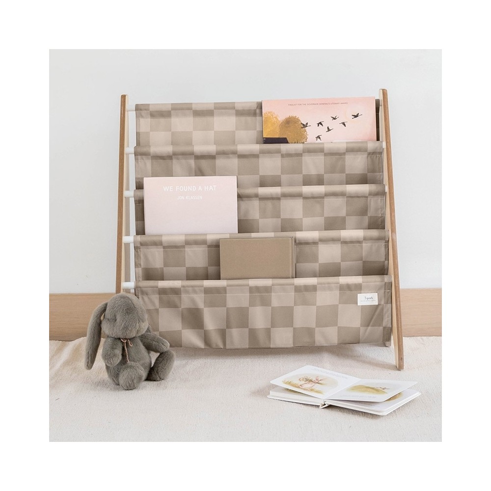 Bücherregal Checkerboard, Beige